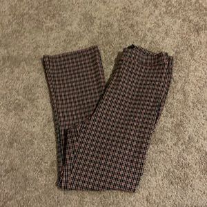 UO plaid fitted trousers